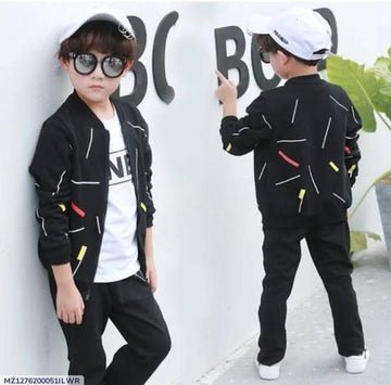 Kids 2 Pcs Zipper Track Suit