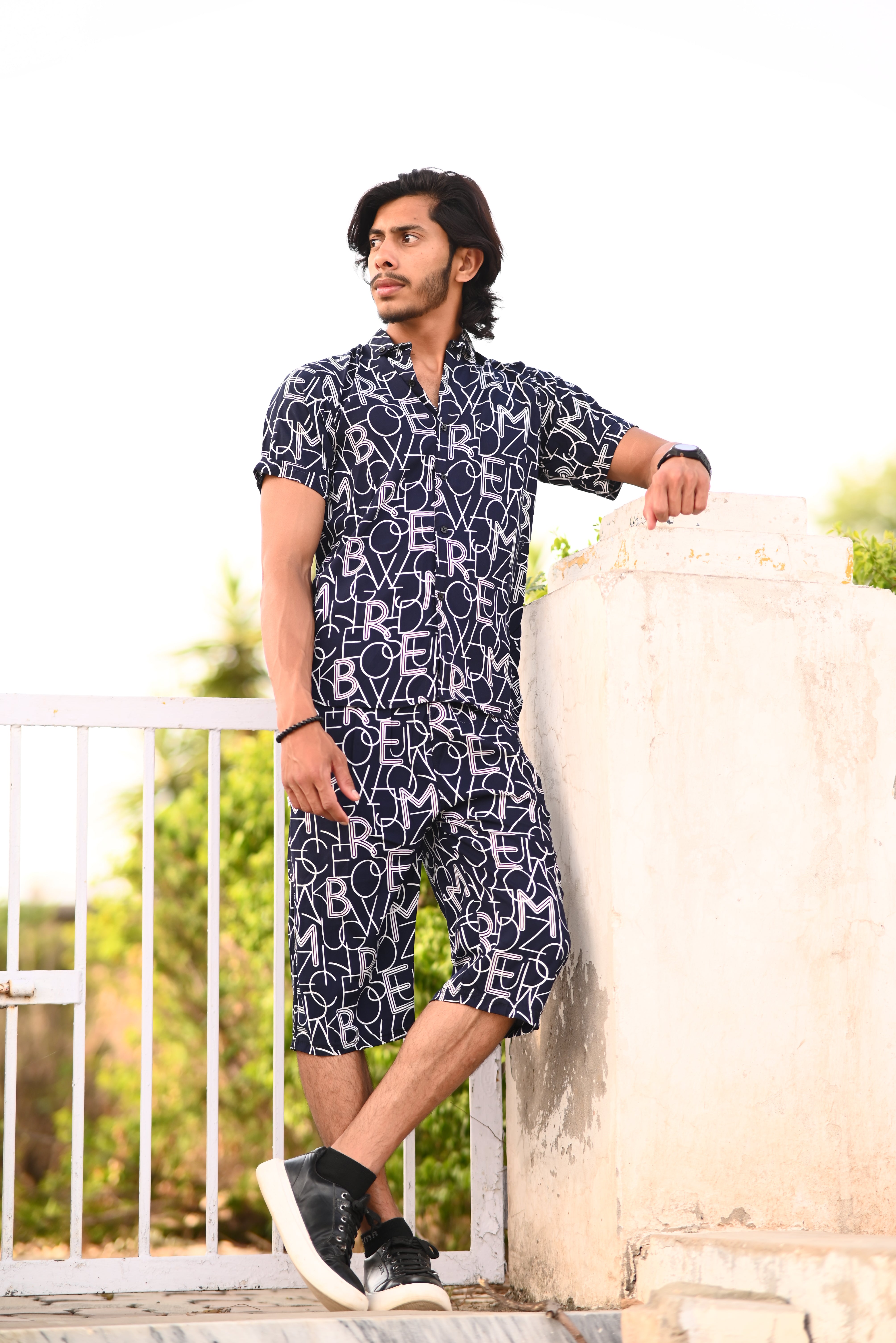 Premium Co-ord Set — Printed Shirt + Shorts