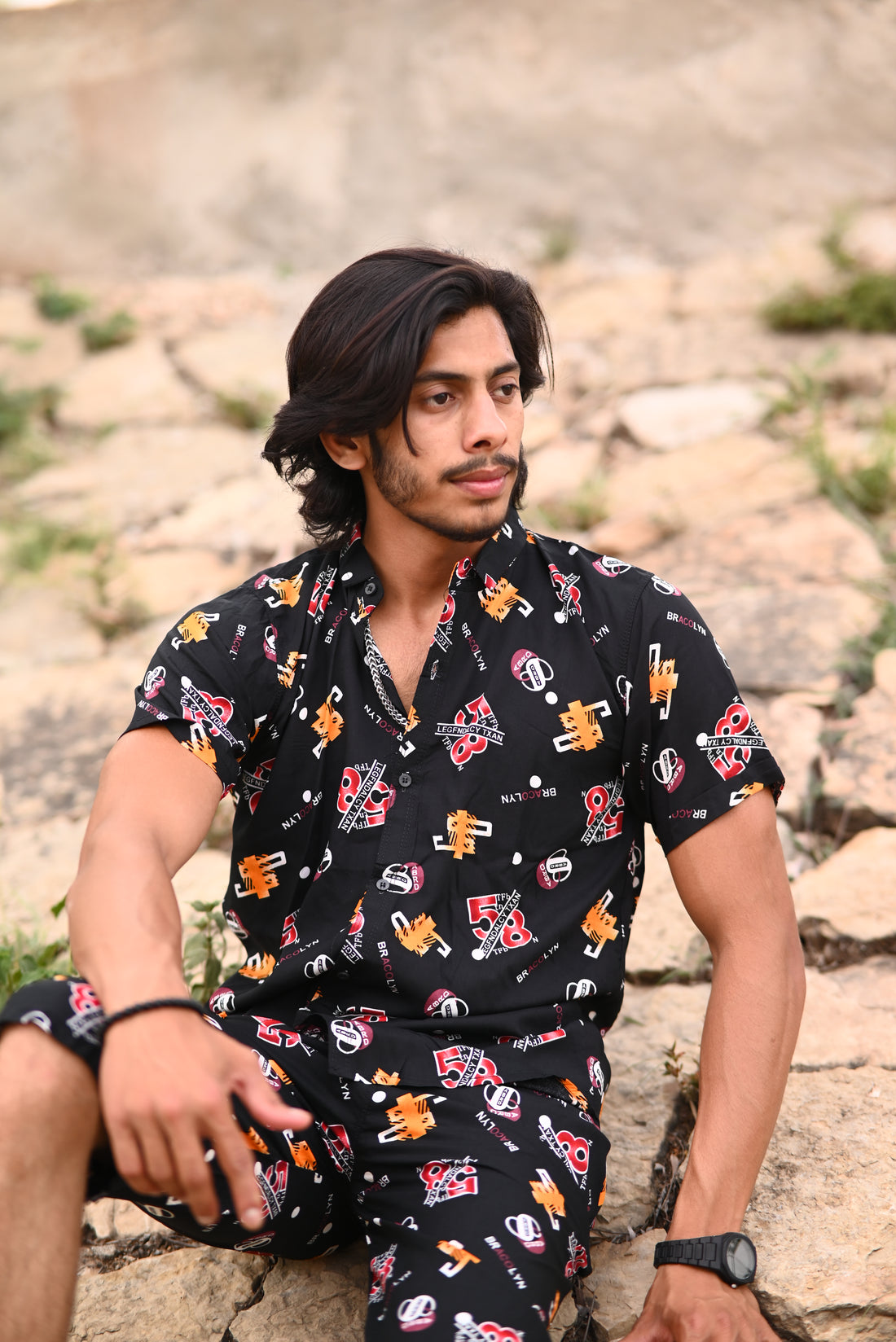 Premium Co-ord Set — Printed Shirt + Shorts