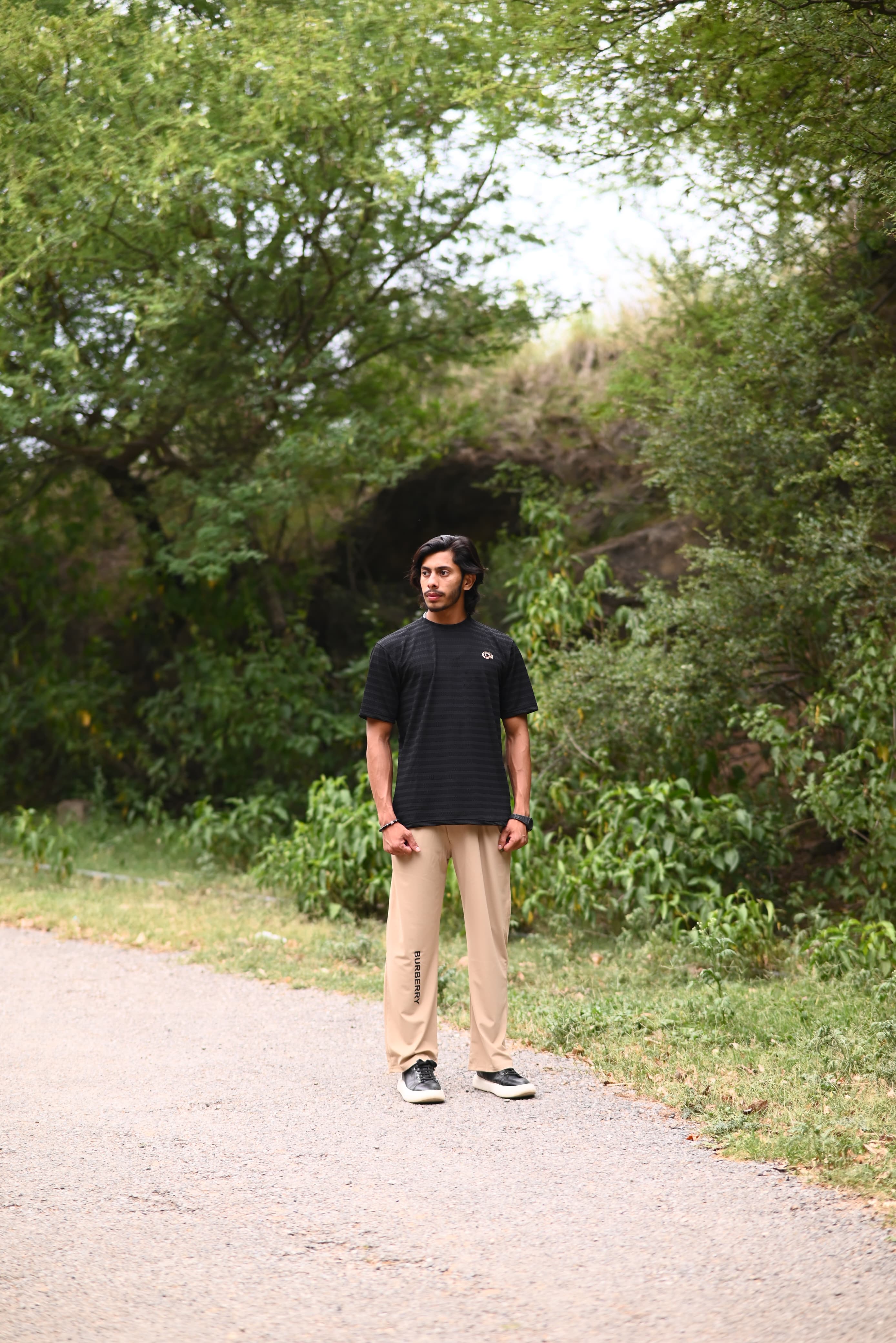 Premium Streetwear Combo — Textured Tee + Relaxed Pants