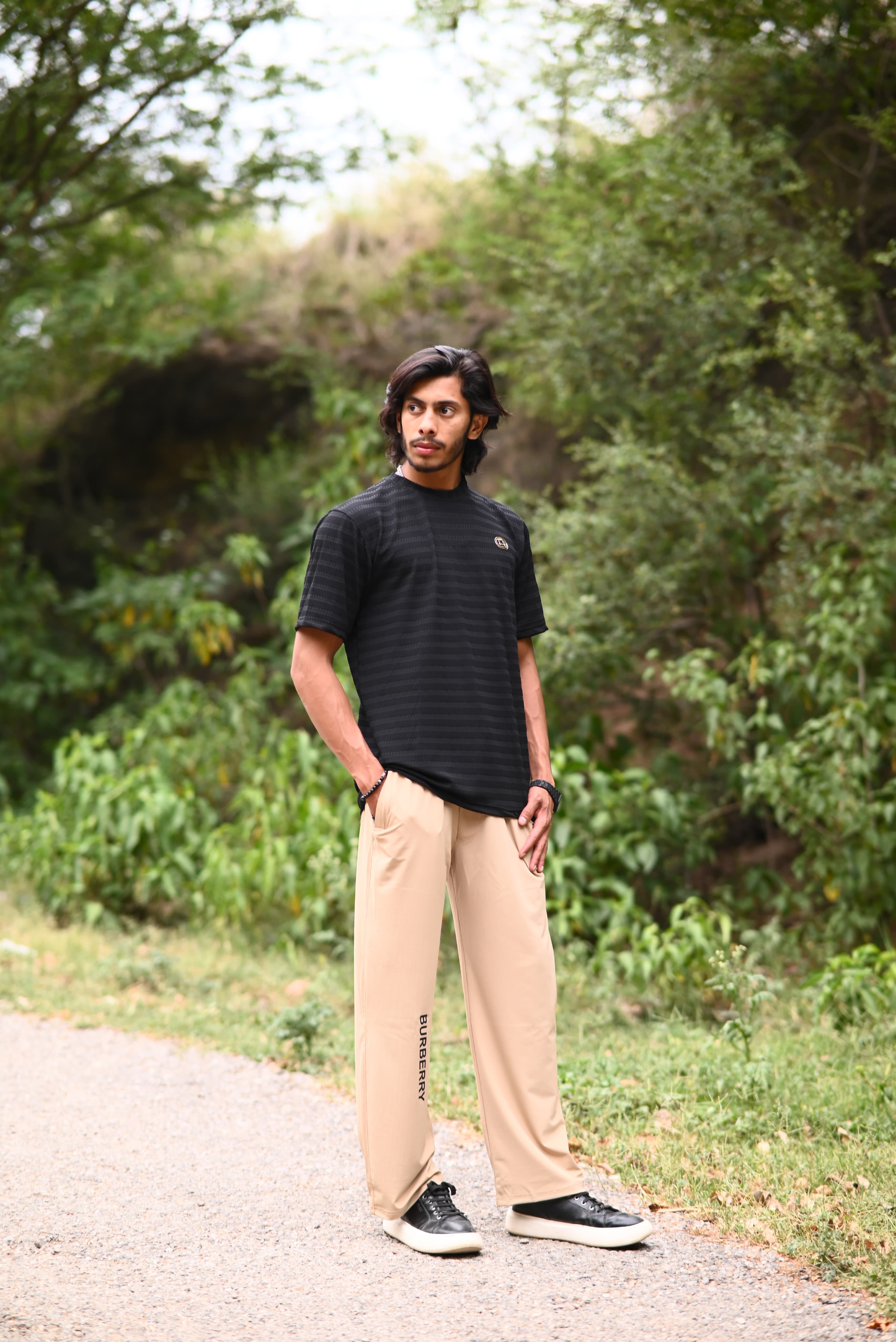 Premium Streetwear Combo — Textured Tee + Relaxed Pants