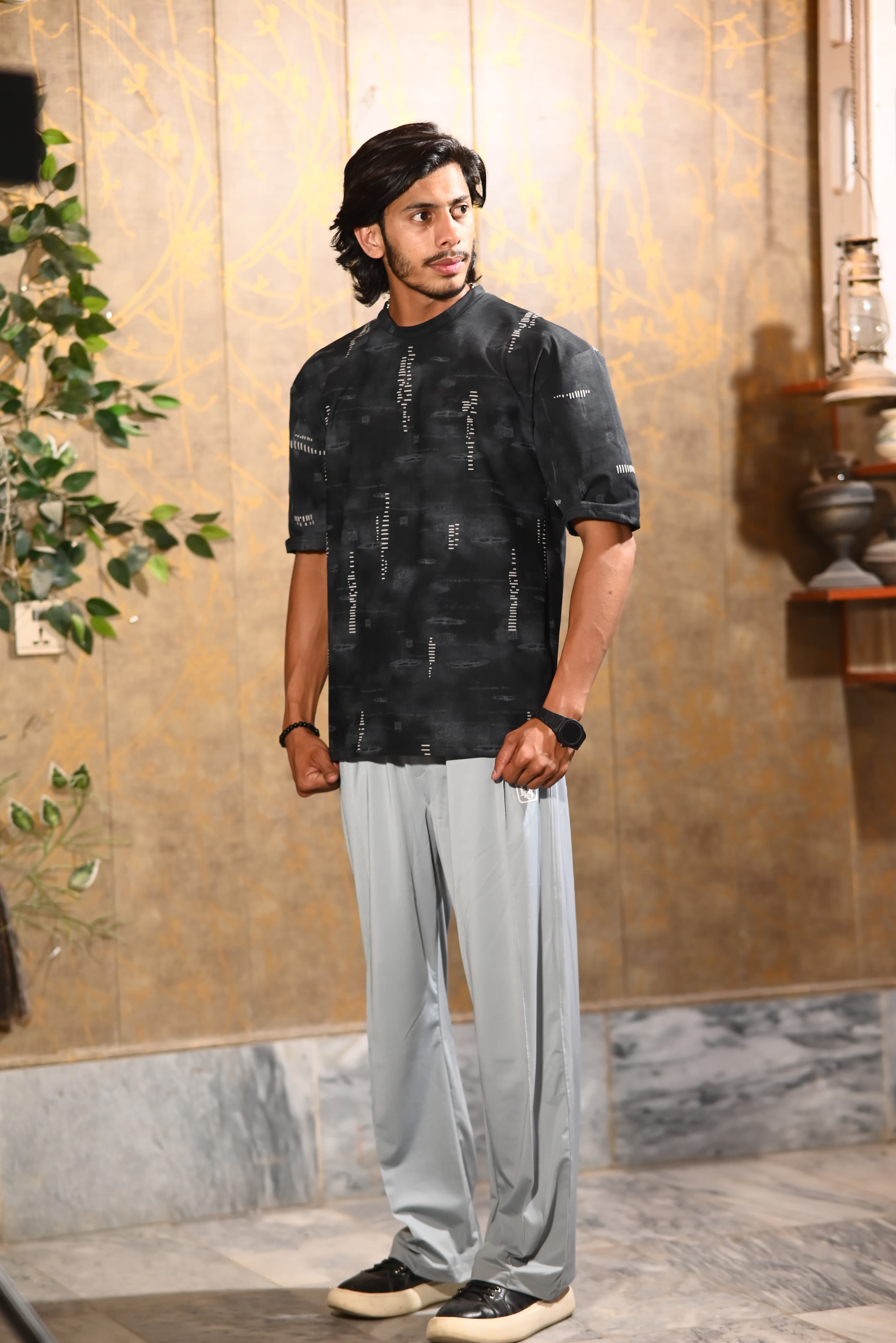 Premium Combo Set — Oversized Printed Tee + Wide Leg Pants